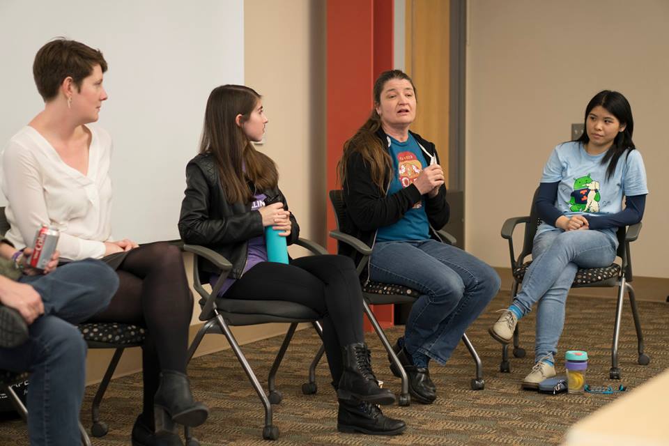 Lively discussion at the women in open source panel